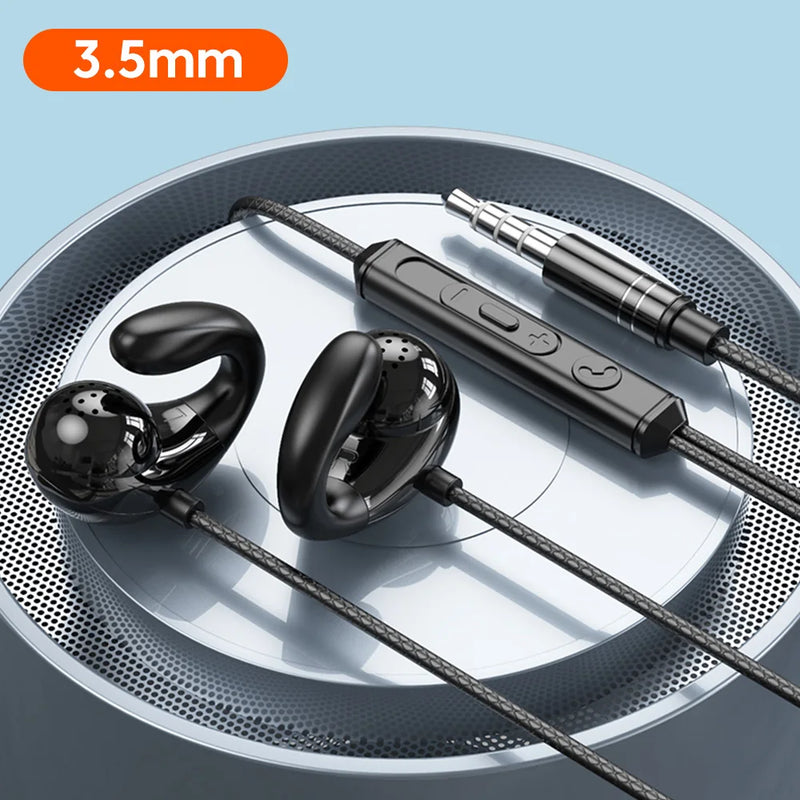 Open Ear Wired Headphones Air Conduction Gaming Headset 3.5mm Type-c USB Plug Stereo Earphones for Computer Laptop Mobile Phone
