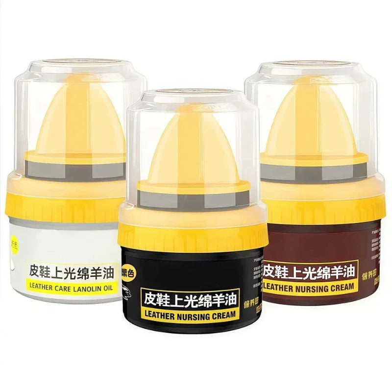 Shoe polish kit shoe accessories Shoe cream with Brush Leather Care Polish Cleaning Cream for Shoes & Leather Goods