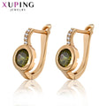 Xuping Jewelry Fashion Hot Sale Trendy Huggies Earring with Synthetic Cubic Zirconia for Girl Gifts 20160