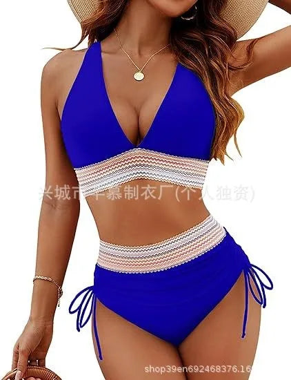 Women's Sleeveless High Waist Halter Neck Bikini | SAMAG