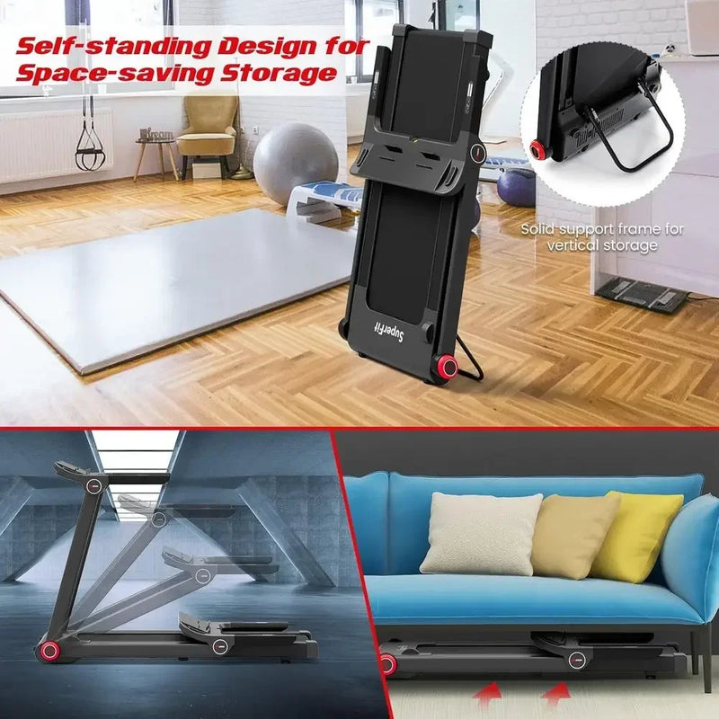 Electric 3.75HP Folding Treadmill with 12 Programs, Smart | SAMAG