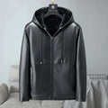 Autumn Winter New Men's Thickened Leather Jackets Fashion Solid Plush PU Leather Coats High Quality Men Warm Windbreaker Jackets