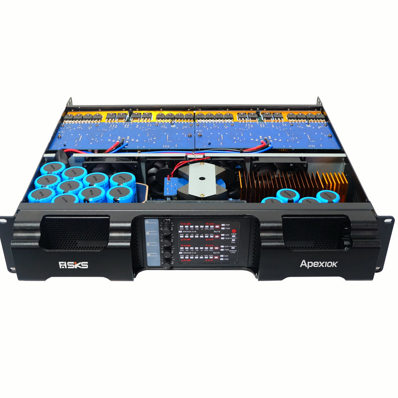 Apex10K FP10000Q Professional 2 Channel High Power Audio Amplifier Stage DJ Club Speaker Amp