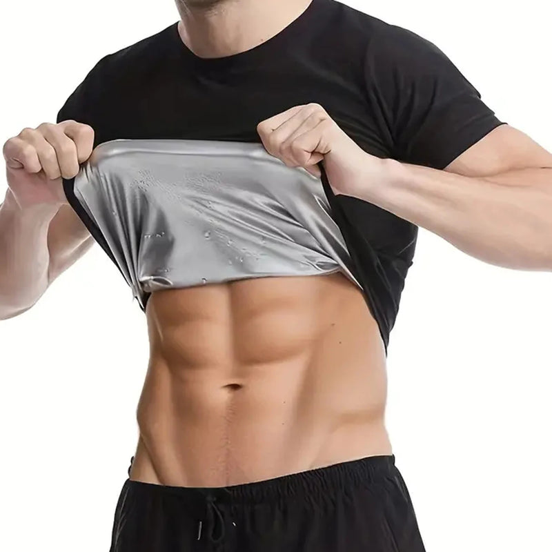Men's Sauna Suit Shirt - Heat Trapping Sweat Compression Vest, Shapewear Top, Gym Exercise Versatile Shaper Waist Trainer