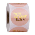 Round Pink Business Label Stickers Paper Cute Thank You - View 7 | SAMAG