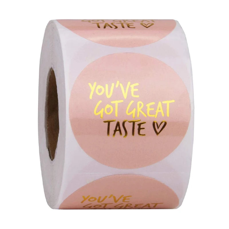 Round Pink Business Label Stickers Paper Cute Thank You - View 7 | SAMAG