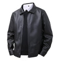 2026 New Spring-Autumn Leather Jacket for Men Slim Fit Collared Casual Coat Men's Shirt  US/European size.