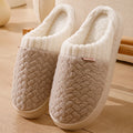 Faux Rabbit Fur Slippers for Women & Men - Plush Winter House Shoes with Thick Sole, Cloud Comfort Couple Slides for Indoor Home