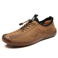 Men's Casual Slip-On Soft Bottom Breathable Beans Shoes Fashionable Spring Autumn Wear Resistant Microfiber Leather Shoes