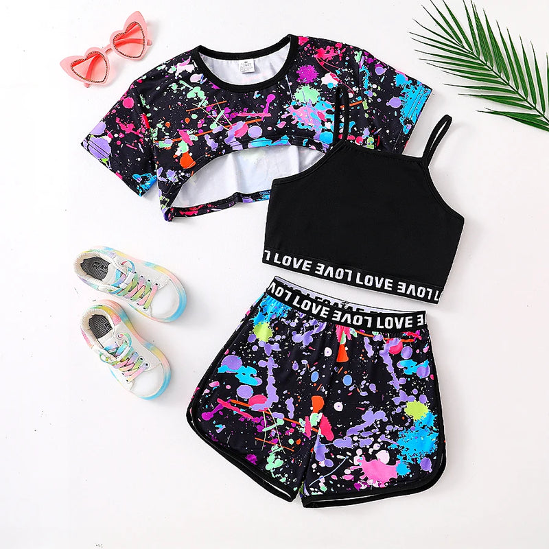 Summer fashion girls' three - piece set Fluorescent - View 7 | SAMAG