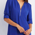 Women Cool Loose Shirt Deep V Neck Chiffon Fashion Blouse - View 17 | SAMAG