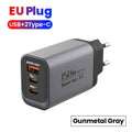 150W Type C Charger Fast Charging Phone Charger Adapter For iPhone Samsung Xiaomi Huawei EU/US/UK Plug Quick Charge Wall Charger