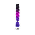 Tereshar 1Pcs 24inch 100g Synthetic Braiding Hair Extensions Jumbo Braiding Hair Twist Crochet Braids Hair for Women