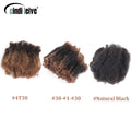 Ombre Brown Afro Kinky Curly Bulk Human Hair For Braiding #30-#1-#30 Crochet Braiding Hair Extensions Locks For Braids No Weft