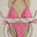 Women's Two Piece Bikini Set 2025, Sexy Triangle Push Up Swimsuit, Floral Print Bathing Suit, Beach Swimwear