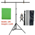 T-Shape Backdrop Stand Kit with Background Cloth Video Chroma Key Green Screen Frame Stand For Photography Photo Studio Props