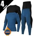 2/4-piece Set Of Autumn And Winter Men's Solid Color Classic Round Neck Warm Underwear Set Casual Mid Neck Bottom Top Warm Pants
