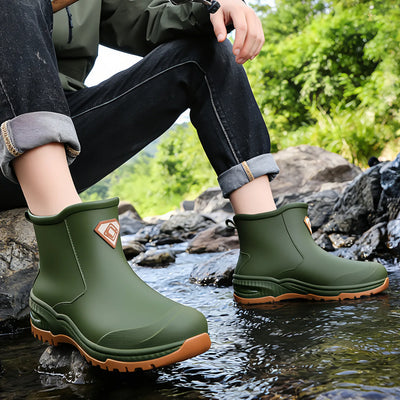 Wear resistant thick soled water boots, military green | SAMAG