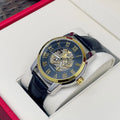 Elegant Men's Automatic Mechanical Watch with Skeleton Design - Leather Strap, Roman Numeral Dial, Automatic Movement, Perfect for Business and Casual Wear, Ideal Gift for Young Men, Business Casual Men's Watch | Skeleton Wat