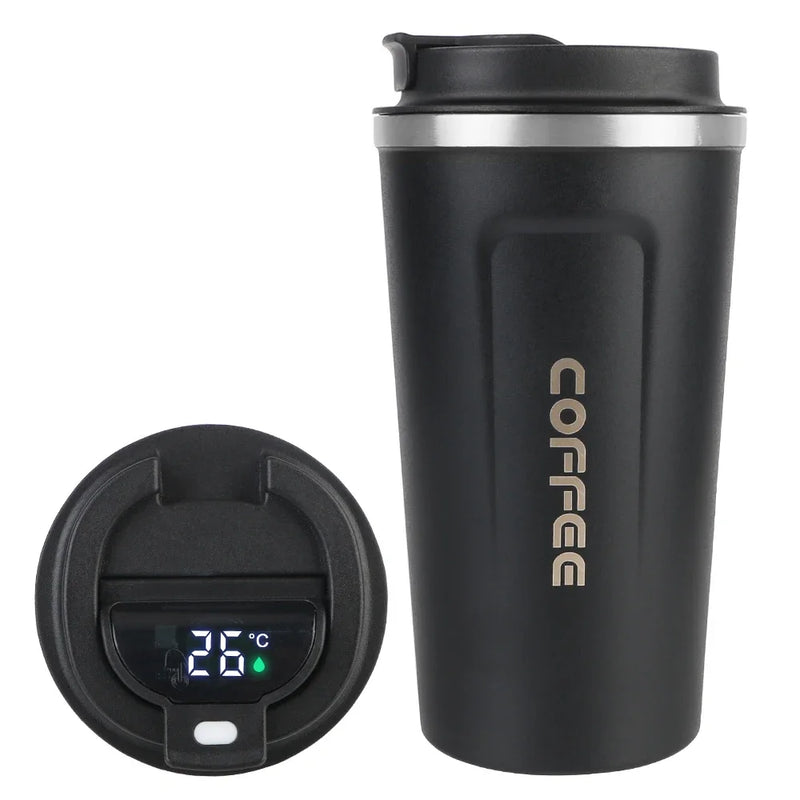 Thermo Cafe Coffee Mug 380/510ML Car Thermos Mug Leak_Proof Travel Thermo Cup for Tea Water Coffee Double Stainless Steel