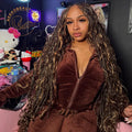 Body Wave Bulk Human Hair Chocolate Brown Color No Weft 100g/Pack Blend Highlight Brown BOHO Braids Human Hair Braiding Hair