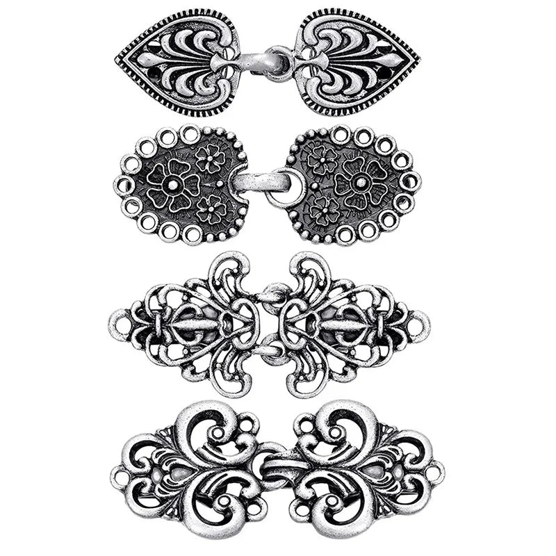 1 Pair Vintage Sweater Swirl Clip Cape Cloak Clips for Dress Retro Cardigan Clip Shawl Clasp Shirt Button Clip for Girl Women