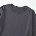 2 Pieces Of Spring New Men's Solid Color Base Suit Comfortable Round Neck Long Sleeved Top T-shirt Color Elastic Waist Pants