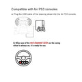 Vibrating USB Steering Wheel for Multi Platform Gaming Compatible with For Switch For xbox 360 For PS4 and More
