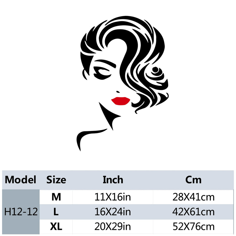 1 pc amazing salon dressed waterproof Wall Sticker Pvc Stickers Art Paper For home Bedroom Background