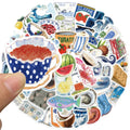50Pcs Open Sea Stickers for Luggage, Skateboarding, Luggage, Refrigerator, Mobile Phone, Sailing, and Far Voyage Stickers