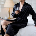 Plus Size Men's Robe Sleepwear Loose Silk Satin Kimono Bathrobe Gown Spring Summer New Casual Homewear Night Clothes Male Pajama