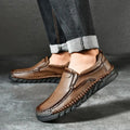 DIMANYU Men Loafers Slip‑on Casual Shoes Non‑Slip Genuine Leather  Walking Loafers Male Daily Outdoo Leather Footwear