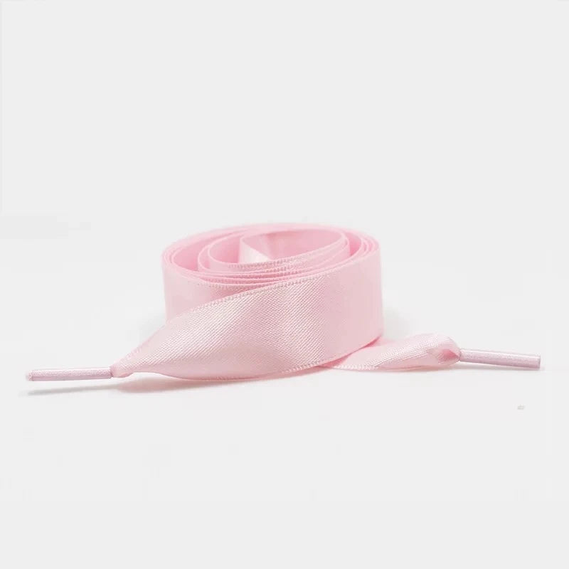 1 Pair Satin Silk Ribbon Shoelaces for Sneaker Shoe Laces Canvas Shoe Laces 2cm Width 80cm/100cm/120cm Length Shoelace