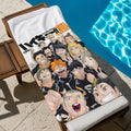 Anime Haikyuu!! Towel Towel Soft Pool Gift For Travel Gym Shower Cool Camping Quick Dry Sports  Large Beach Towel