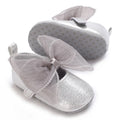 Spring and Autumn Baby Cute Silver Princess Shoes 0-12 Months Comfortable Walking Shoes for Baby Girls