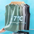 Men's Ice Silk Mesh Vest Lightweight Sports Summer Wear Sleeveless T - shirt Tank Top Casual Fashion Outerwear | SAMAG