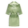 Satin Silk Robes Plus Size Wedding Bathrobe Bride | SAMAG