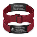 Personalized Medical Alert Bracelet for Men Customized Elastic Strap Stainless Steel ID Engraved Medic - Visuel 21 | SAMAG
