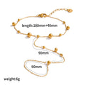 Fashion 18K Gold Plated Stainless Steel Zircon Ring Bracelet for Women Individualistic Daily Wear - Visuel 7 | SAMAG