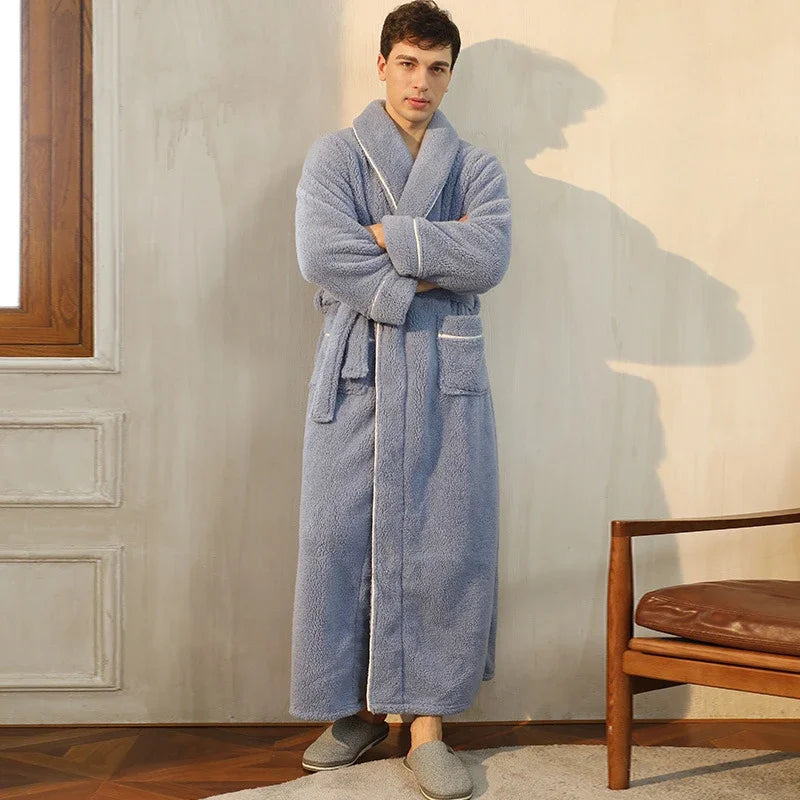 Autumn and Winter New Thick Comfortable Cotton Robe Men's | SAMAG