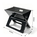 Portable folding barbecue grill with ventilation design for 3-5 people evenly heated essential for camping and picnicking