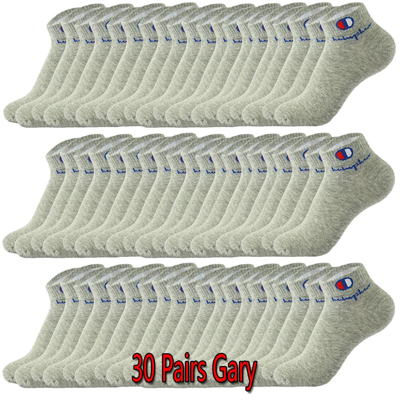 10/20/30 Pairs Ankle Socks Men Women Cotton Brand | SAMAG