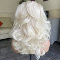 Hot Red Short Body Wave Lace Front Wigs 13x4 HD Bob Lace Wig Pre Plucked Glueless Synthetic Daily Wear Cosplay Heat Resistant