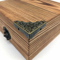 12pcs Decorative Jewelry Chest Wine Gift Box Wooden Case Antique Brass Golden Furniture Corner Protector Cover with Screws Nails
