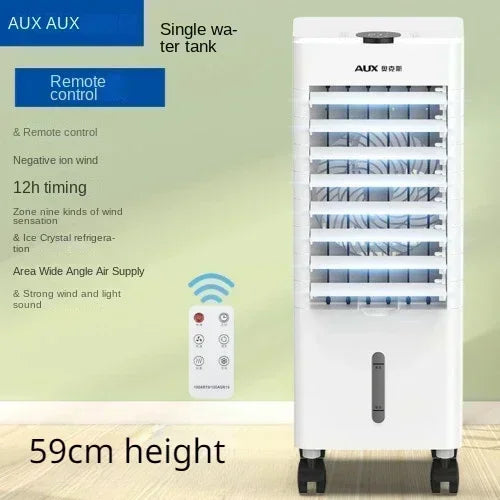 Oaks air conditioning fan cooling fan household water-cooled small refrigerator plus ice portable air cooler 220V Household use
