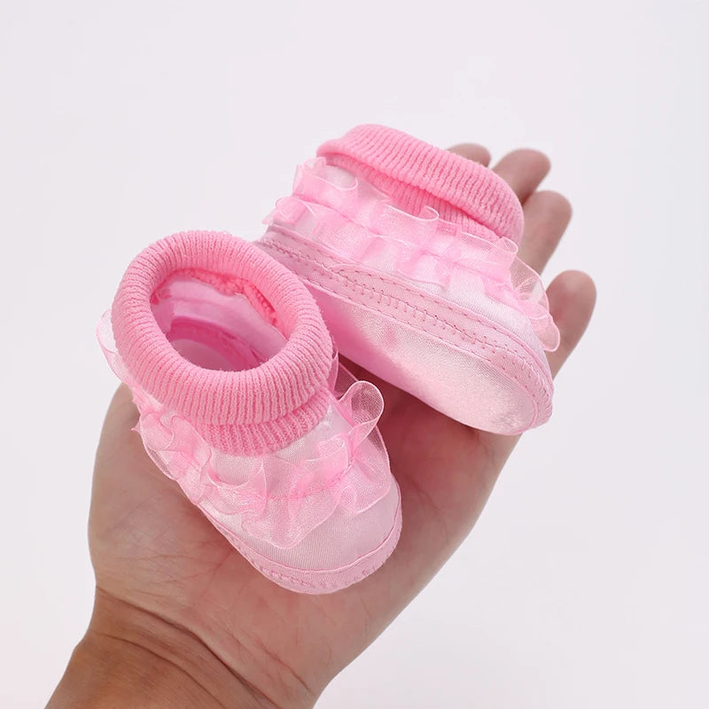 Newborn Baby's First Baptist Shoe: Newborn Boys and Girls' White Baptist Shoes Soft Sole Walking Shoes Multiple Styles-9CM/10CM