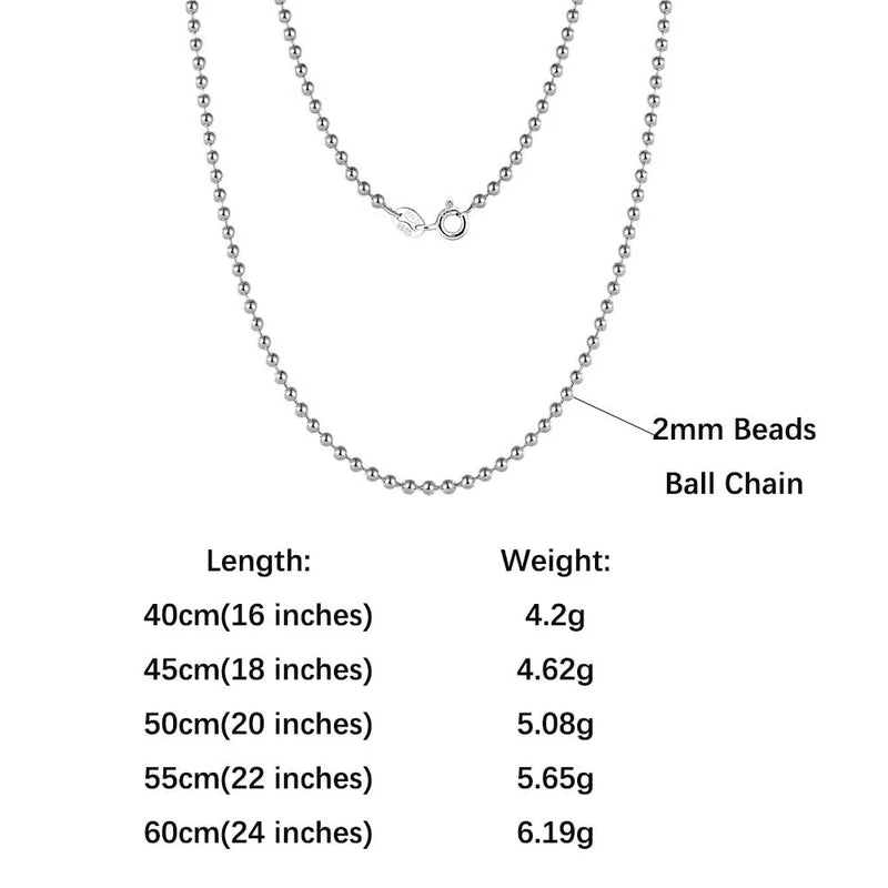 ORSA JEWELS 100% 925 Sterling Silver Link Chain Necklaces Minimalism Snake/Paperclip/Box/Figaro/Chopin/Cuban Chains 40-60cm