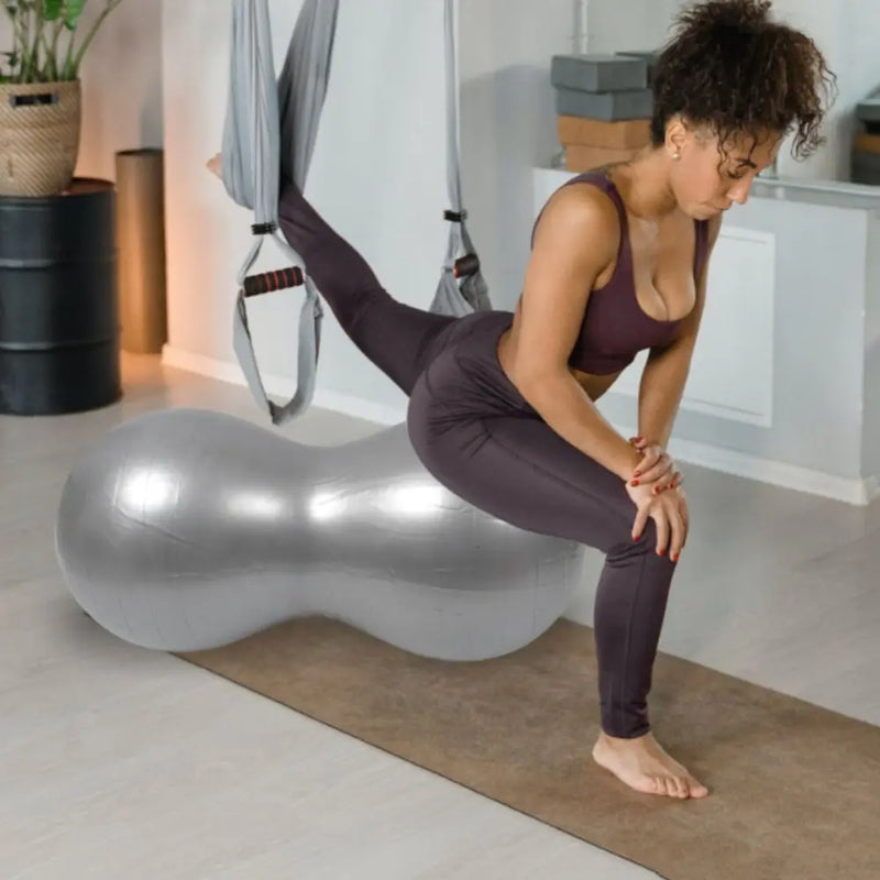 Thickened Explosion-proof Yoga Ball PVC Material Non Slip Anti-Burst Peanut Ball With Pump Core Strength Training Ball