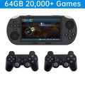Game Player Handheld 4.5in IPS Screen Two Player Games+Game Handle Retro Video Game Console 64G 20000+ Game for PS1/GBA/SFC/MAME