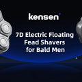 Kensen S32 Electric Head Shaver for Men 7D Floating Cutter USB-C Rechargeable 8100/8500 RPM IPX6 Waterproof Magnetic Head Razor